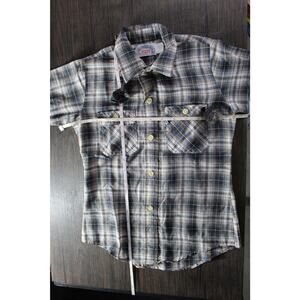 True Vintage Levi's Levi Strauss Western long sleeve shirt plaid 10 white tab